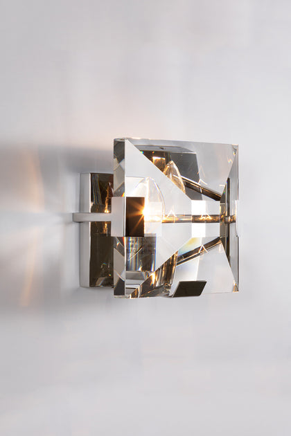 The Vault Anise Glass Wall Sconce - Polished Stainless Steel