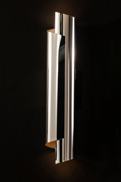The Vault Behn Wall Sconce - Polished Stainless Steel