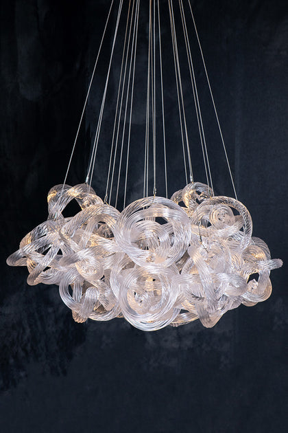 The Vault Loren Clear Rope Glass Chandelier