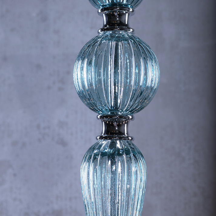 The Vault Marcella Venetian Blue Glass Chandelier