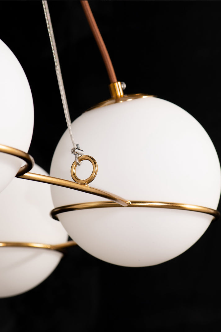 The Vault Orion Milk Glass Globe Chandelier