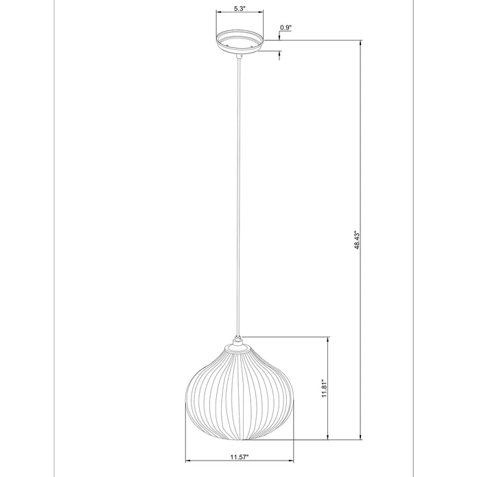 Vanity Art 12" 1-Light LED Compatible Brass Dust Pendant Light With Clear Glass Shade