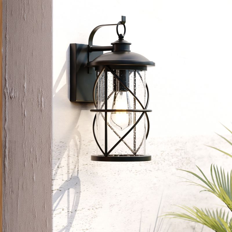 Vaxcel Adams 6.5-in. W Outdoor Wall Light Black