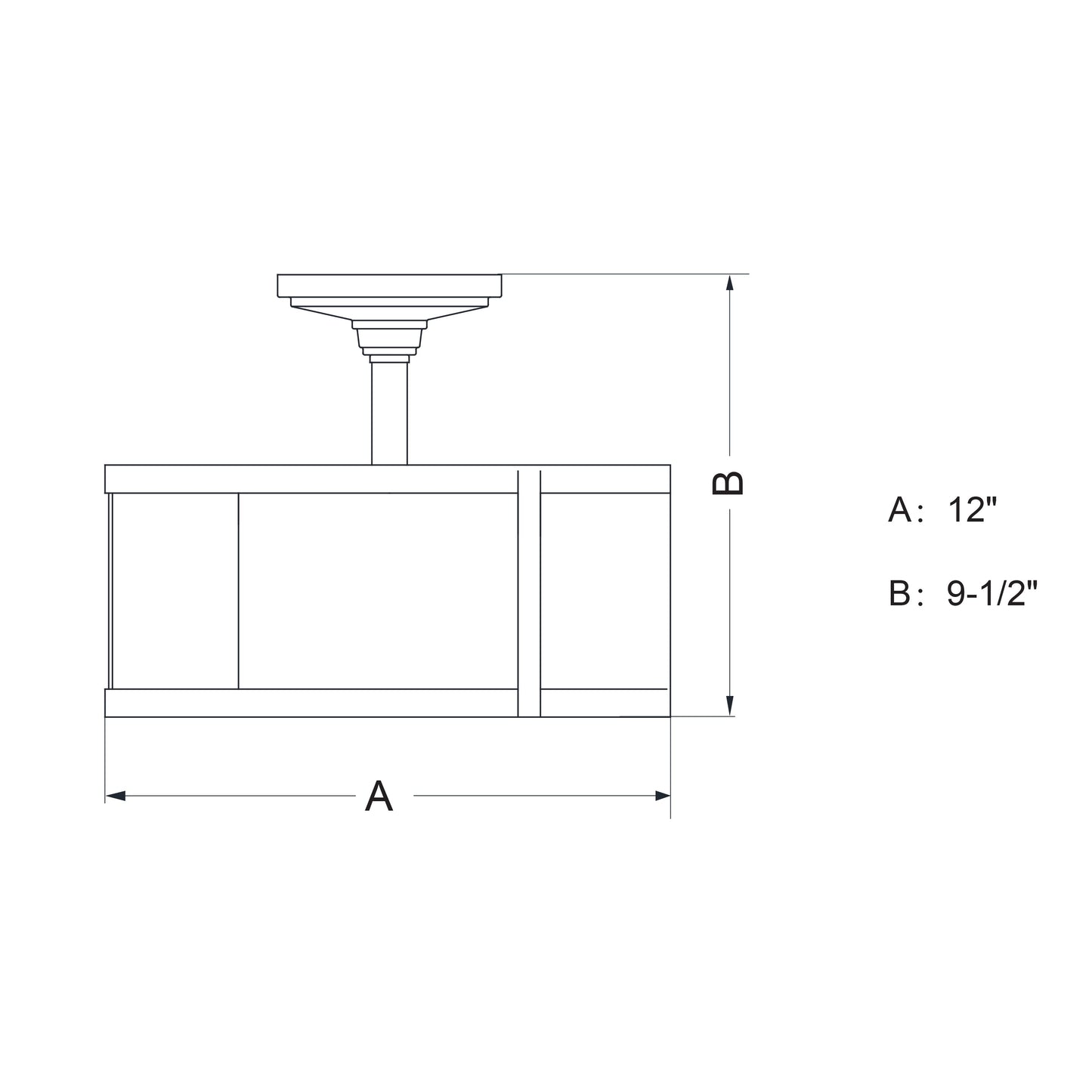 Vaxcel Akron 12" 2-Light Oil Rubbed Bronze Semi-Flush Mount Farmhouse Ceiling Light With Metal Cage Shade