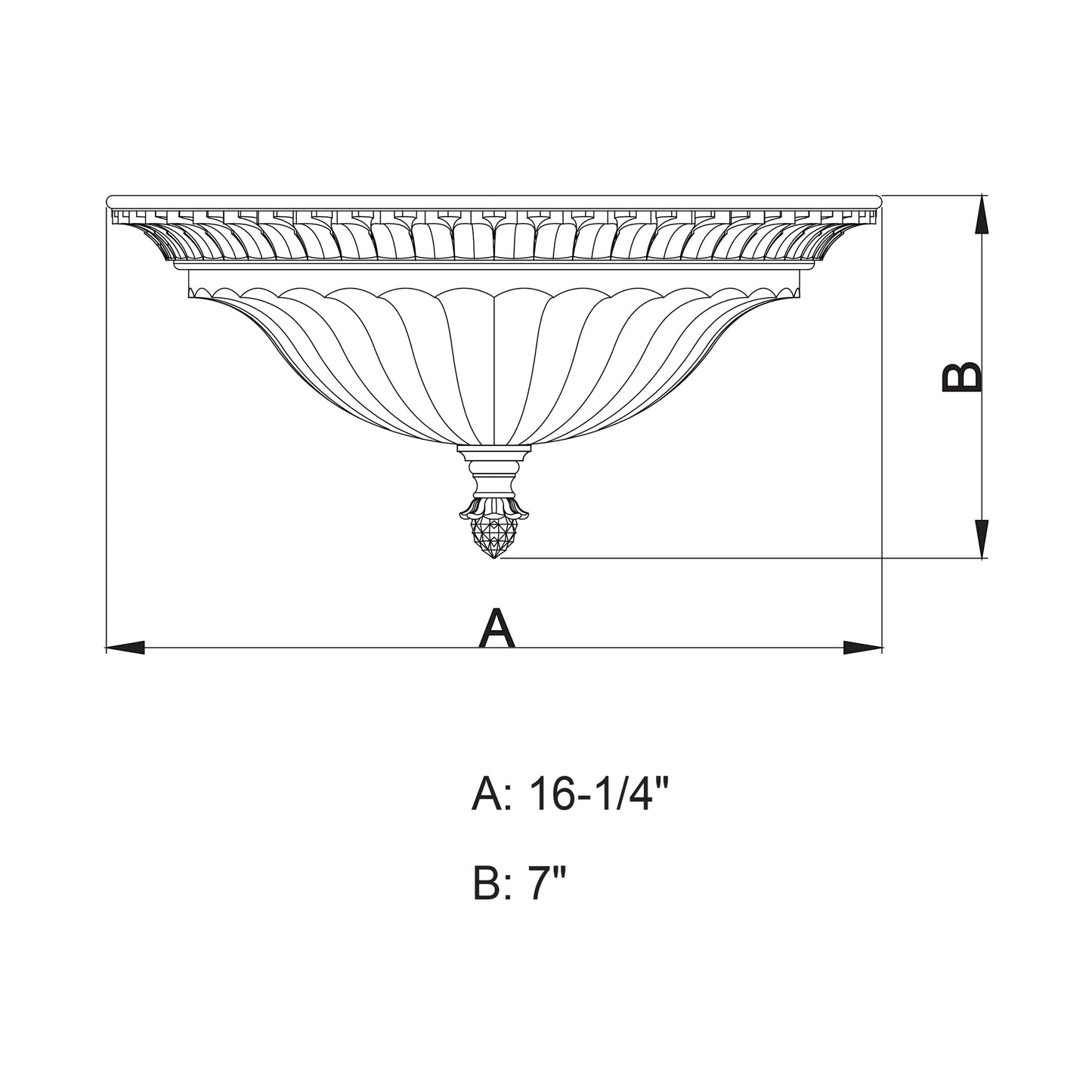 Vaxcel Avenant 16" 1-Light Bronze Flush Mount Ceiling Light With Amber Scavo Glass Shade