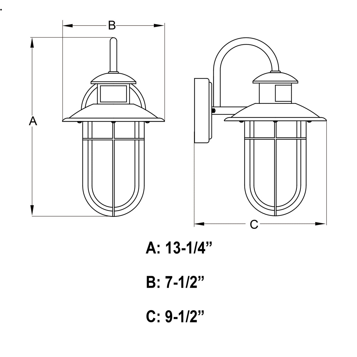 Vaxcel Bar Harbor 8" 1-Light Noble Bronze Dualax Dusk-to-Dawn Outdoor Wall Light With Motion Sensor and Clear Seeded Glass Shade