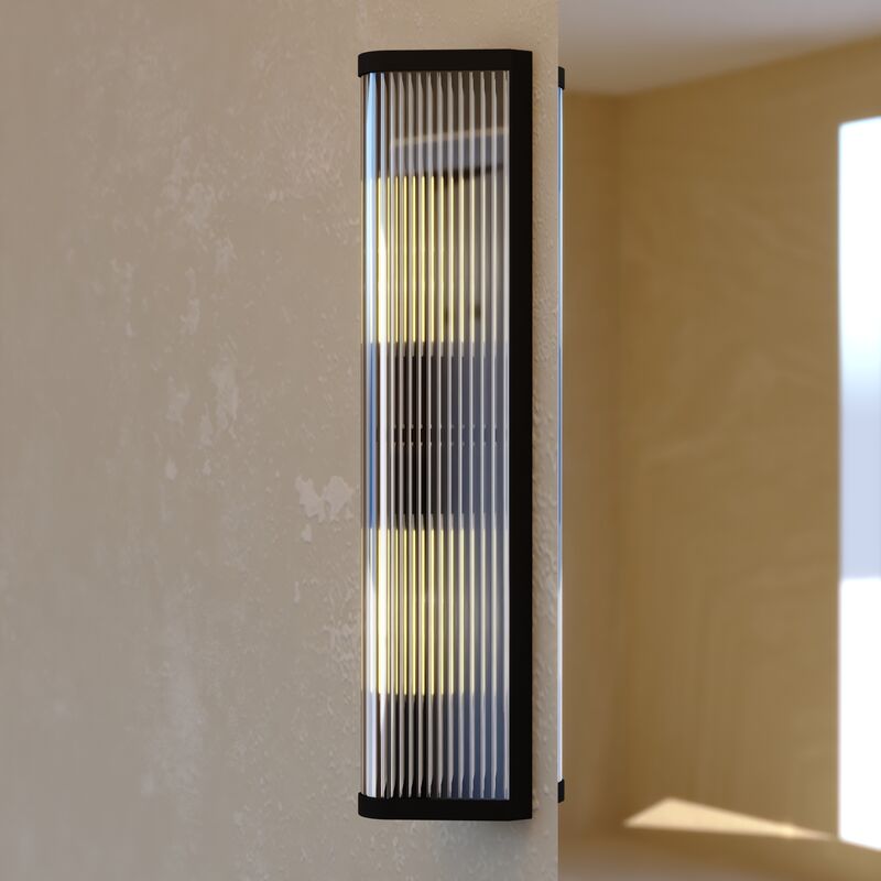 Vaxcel Barbier 22-in. H 2 Light Wall Light Matte Black