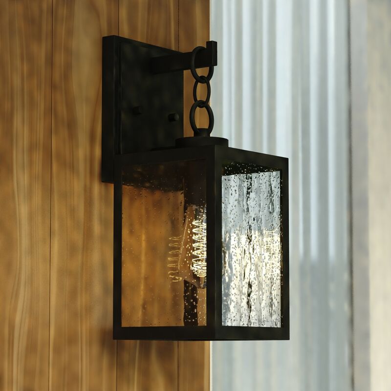Vaxcel Berkley 6-in. W Outdoor Wall Light Textured Black