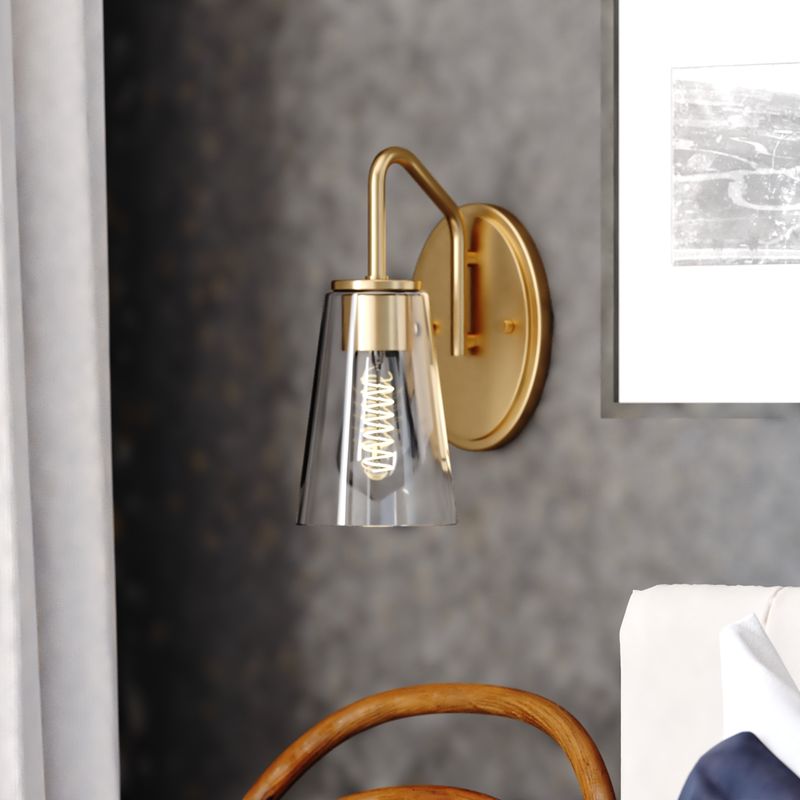 Vaxcel Beverly 1 Light Wall Light Muted Brass