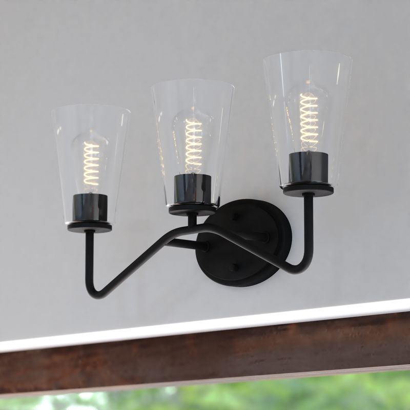 Vaxcel Beverly 3 Light Vanity Matte Black