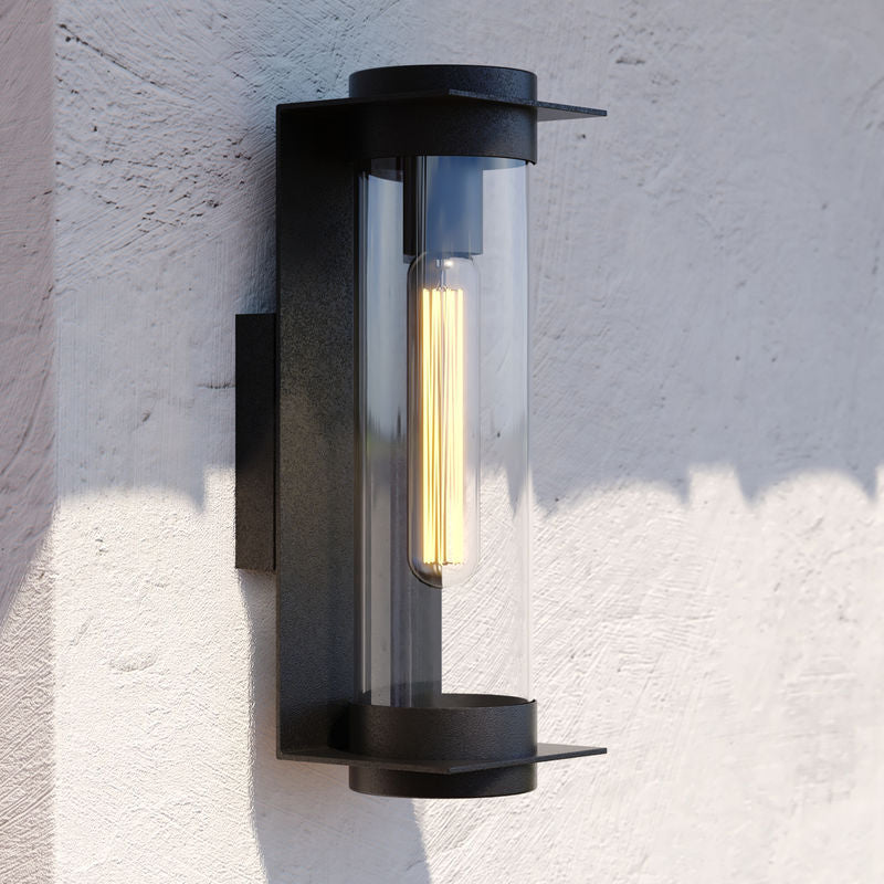 Vaxcel Brighton Park 14-in. H Outdoor Wall Light Textured Black