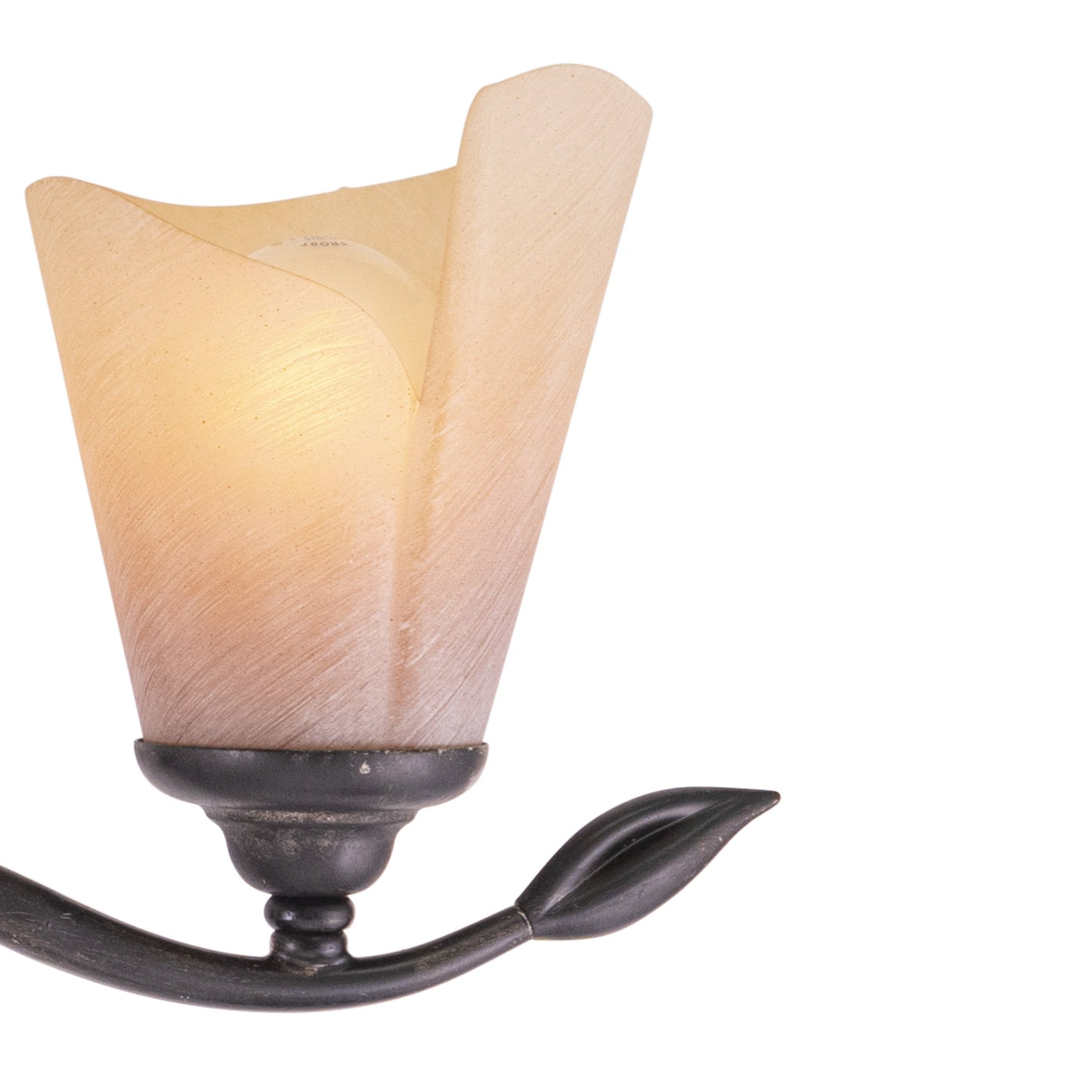 Vaxcel Capri 23" 3-Light Bronze Rustic Vine Bathroom Vanity Fixture With Excavation Glass Shades