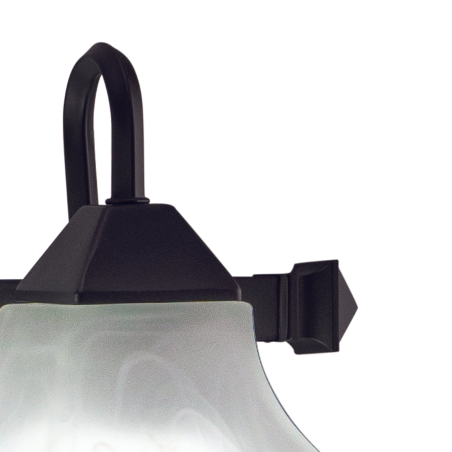 Vaxcel Cardiff 41" 5-Light Oil Burnished Bronze Mission Bathroom Vanity Fixture With Square White Alabaster Glass Shades