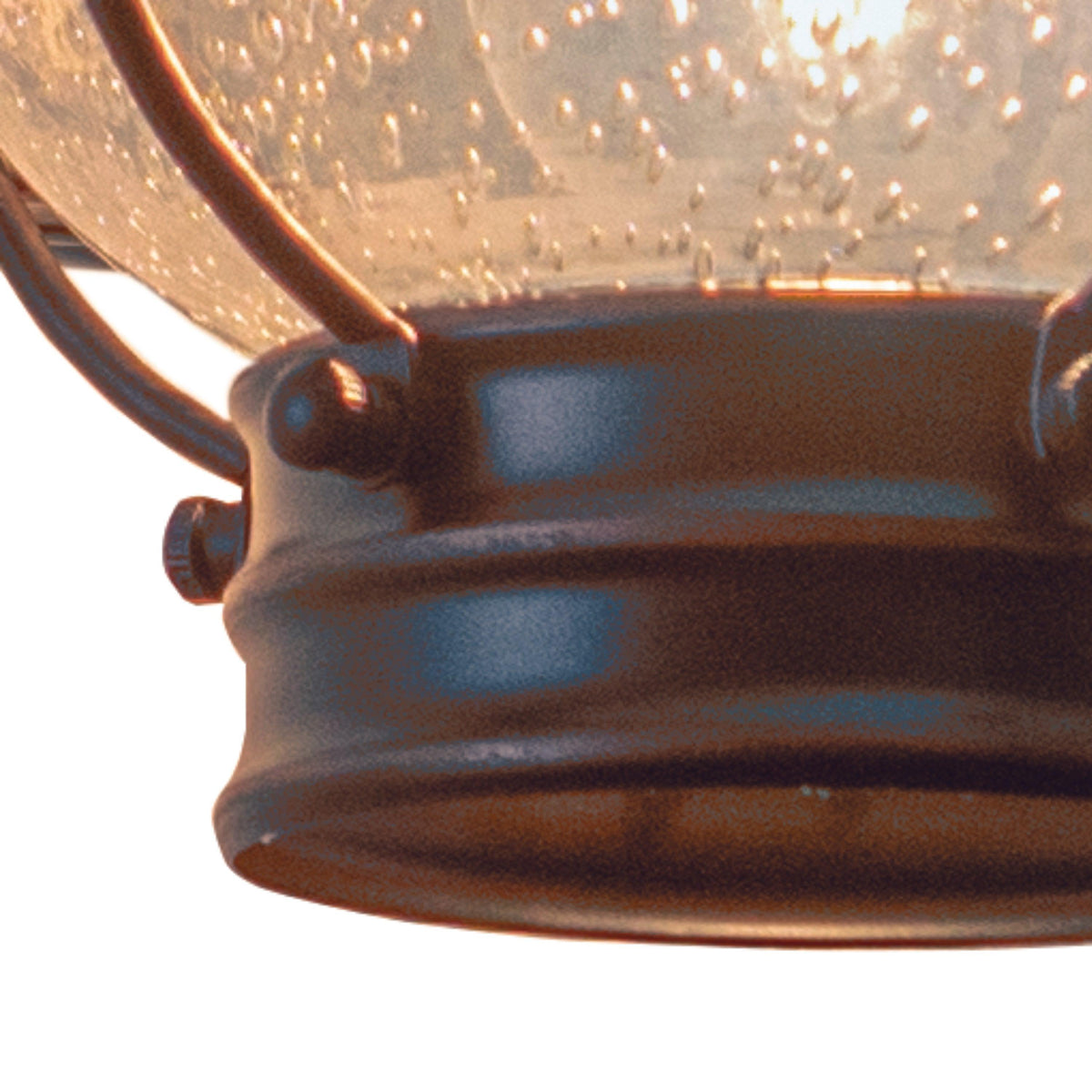Vaxcel Chatham 7" 1-Light Bronze Coastal Outdoor Wall Lantern With Clear Seeded Glass Shade