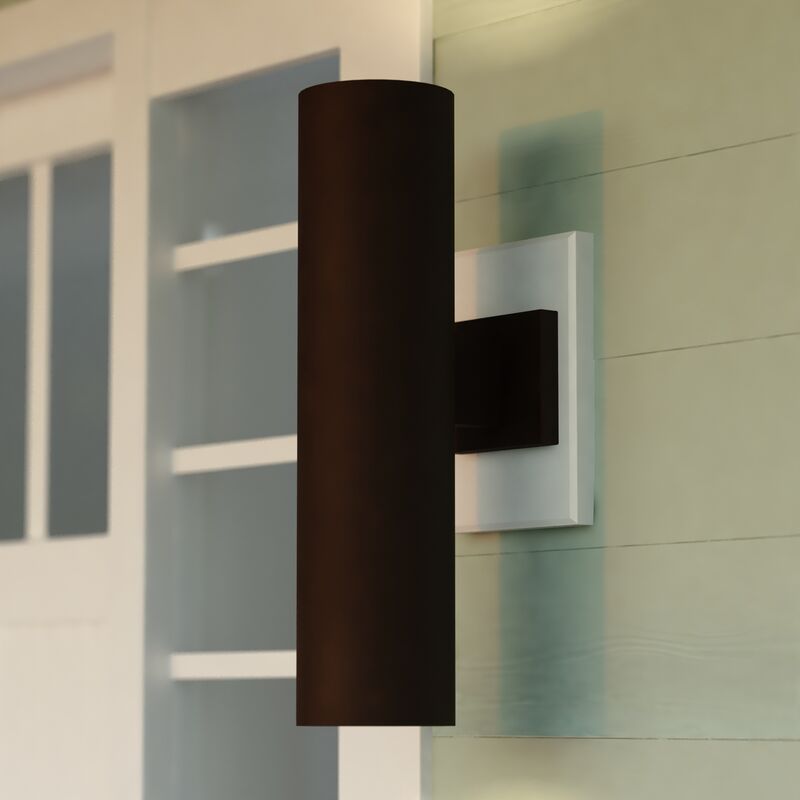 Vaxcel Chiasso 2 Light 20-in.H Outdoor Wall Light Deep Bronze