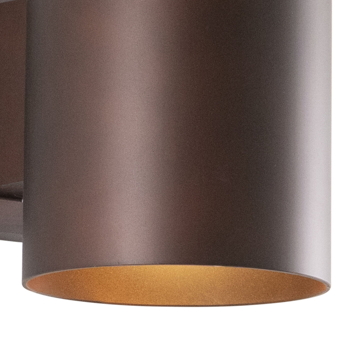 Vaxcel Chiasso 5" 1-Light Aluminum Bronze Dark Sky Cylinder Outdoor Wall Lantern