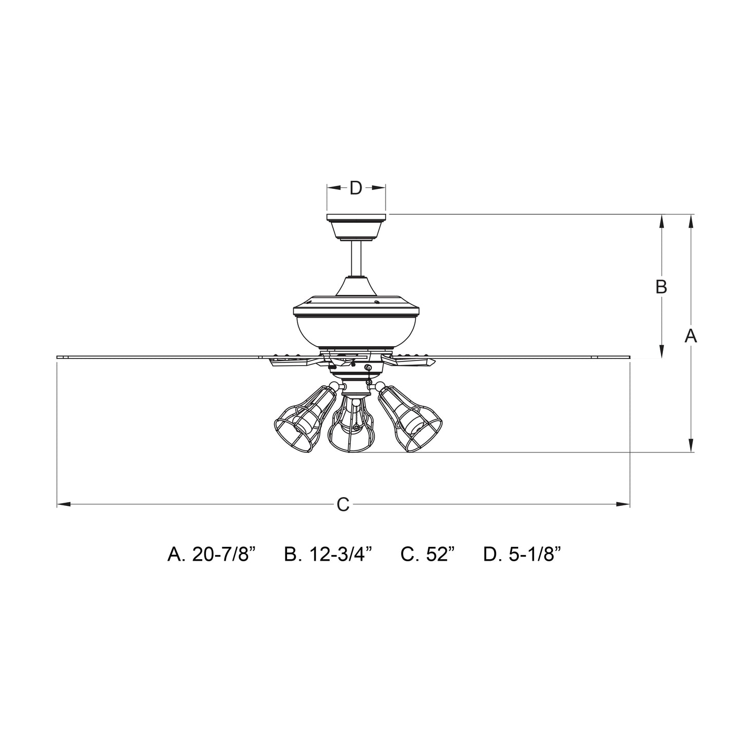 Vaxcel Clybourn 52" Satin Nickel Farmhouse Ceiling Fan With Wire Cage LED Light Kit
