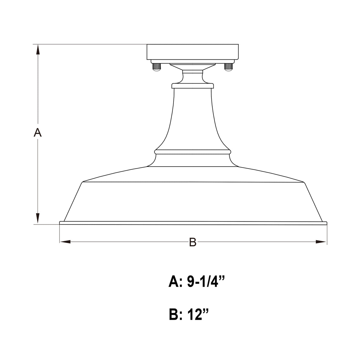 Vaxcel Dorado 12" 1-Light Dark Bronze and Light Gold Farmhouse Outdoor Flush Mount Ceiling Barn Light With Dark Bronze Metal Shade
