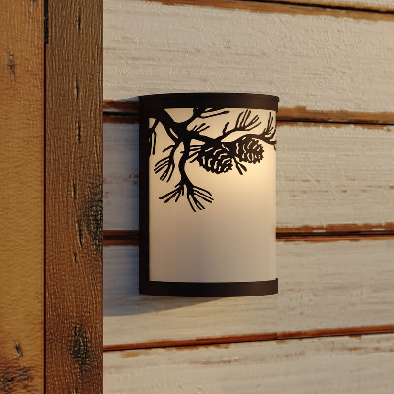 Vaxcel Douglas 8-in. W Indoor-Outdoor Wall Light Warm Bronze