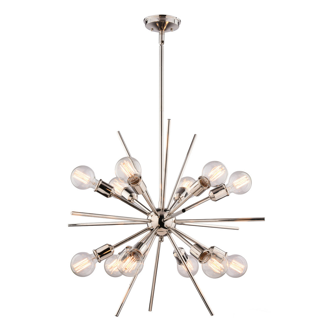 Vaxcel Estelle 27.5" Polished Nickel Light Pendant