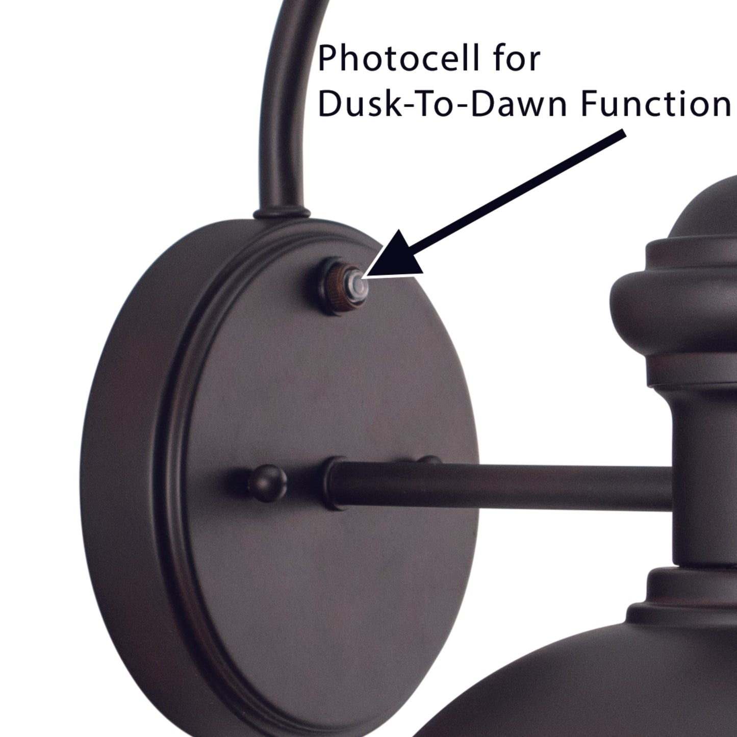 Vaxcel Franklin 10" 1-Light Oil Burnished Bronze Farmhouse Outdoor Dusk-to-Dawn Wall Light With Metal Shade