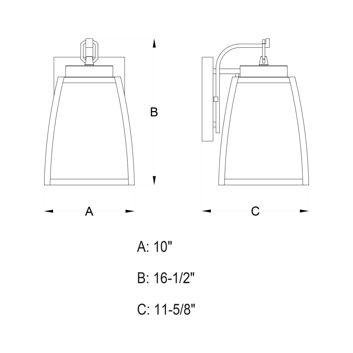 Vaxcel Granville 10" 3-Light Oil Burnished Bronze Geometric Outdoor Wall Lantern With Clear Glass Shade