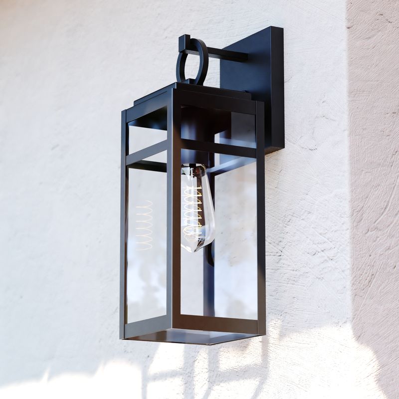 Vaxcel Hubbard 5-in Outdoor Wall Light Textured Black