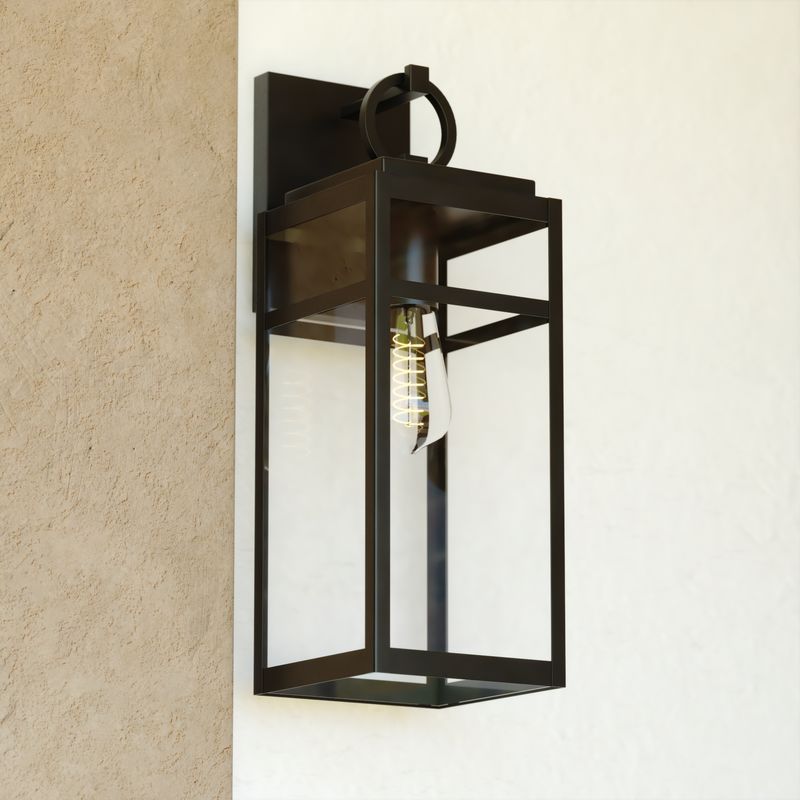 Vaxcel Hubbard 6-in Outdoor Wall Light Textured Black