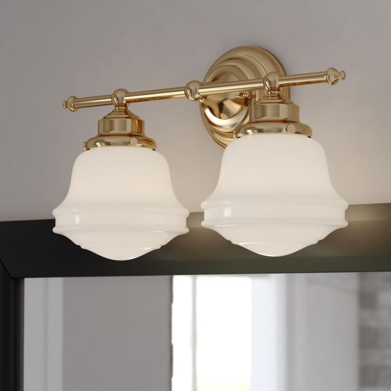 Vaxcel Huntley 2 Light Vanity Natural Brass