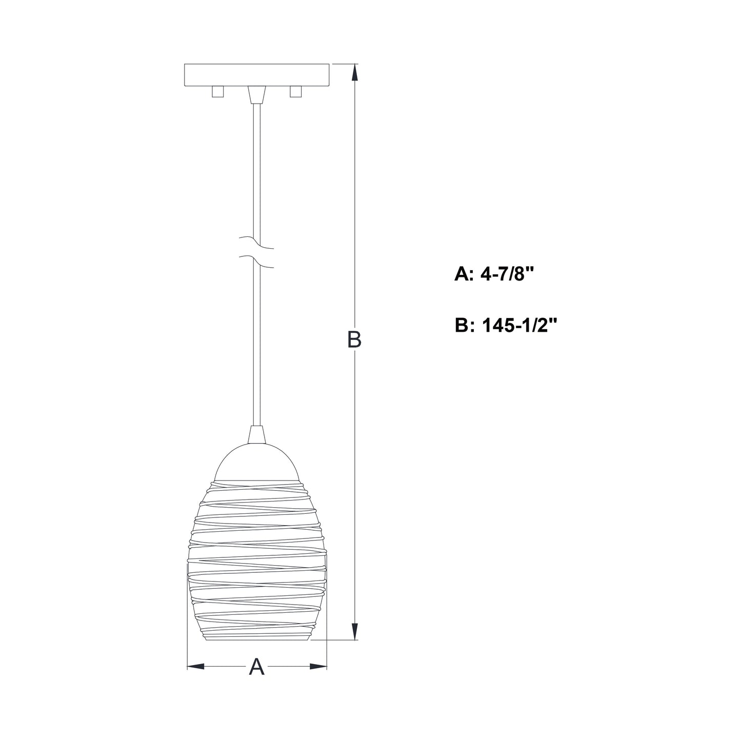 Vaxcel Isley 5" 1-Light Satin Nickel Mini Pendant Ceiling Light With Clear Spun Thread Glass Shade