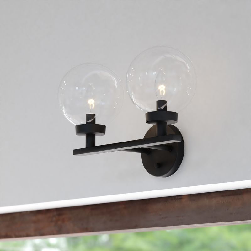 Vaxcel Lander 2 Light Vanity Matte Black