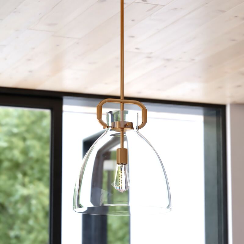 Vaxcel Madrona 14-in. W Pendant Muted Brass