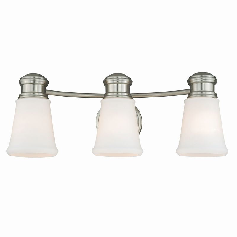 Vaxcel Malie 3L Vanity Satin Nickel