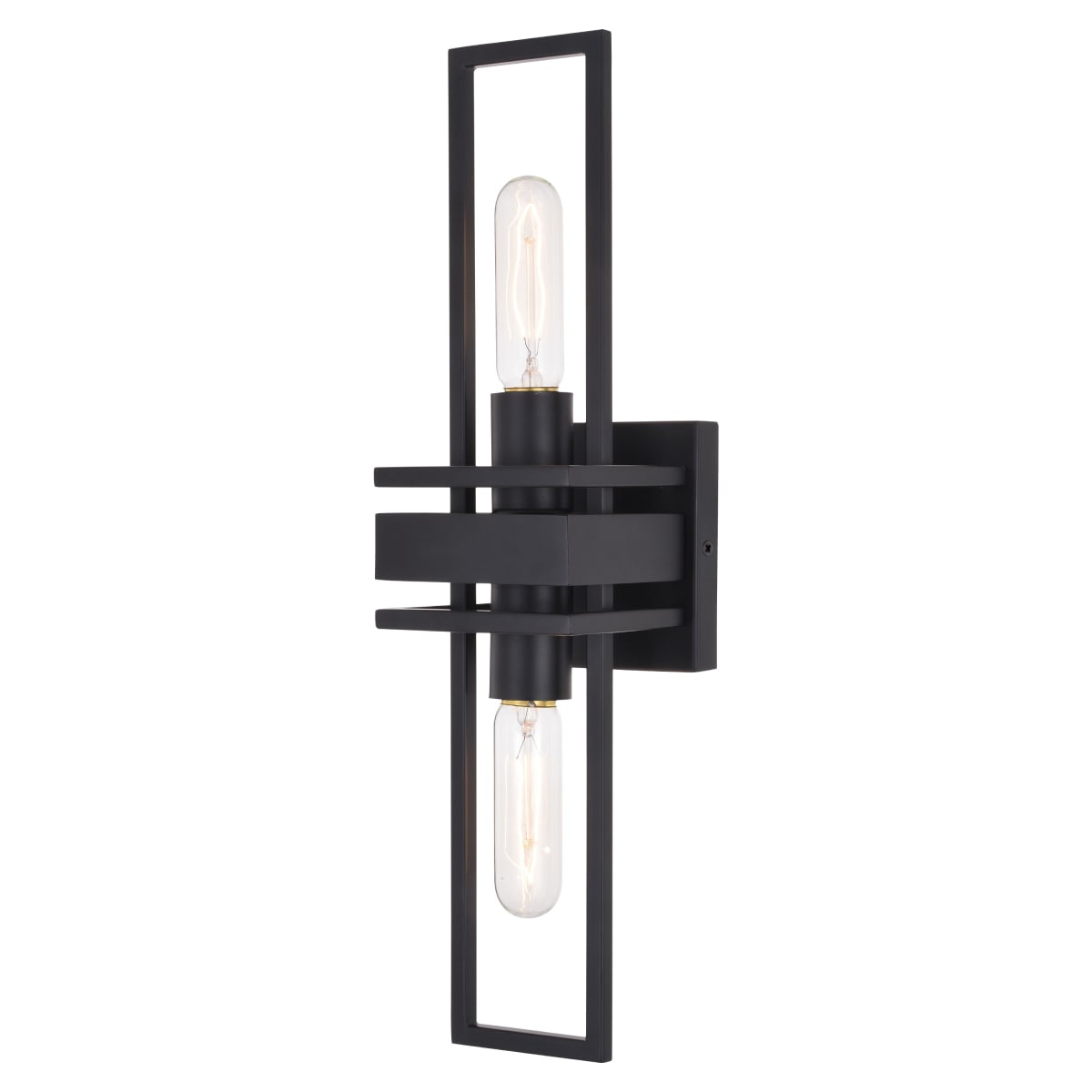 Vaxcel Marquis 2-Light Satin Nickel Contemporary Wall Sconce Up Down Lighting