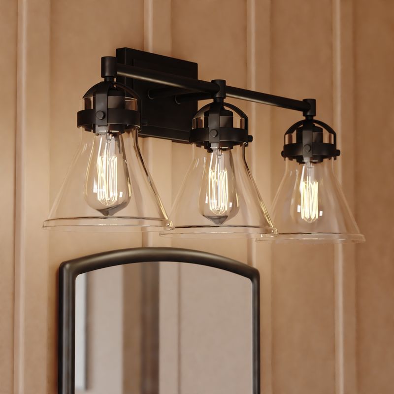 Vaxcel Mason 3 Light Vanity Charcoal Black
