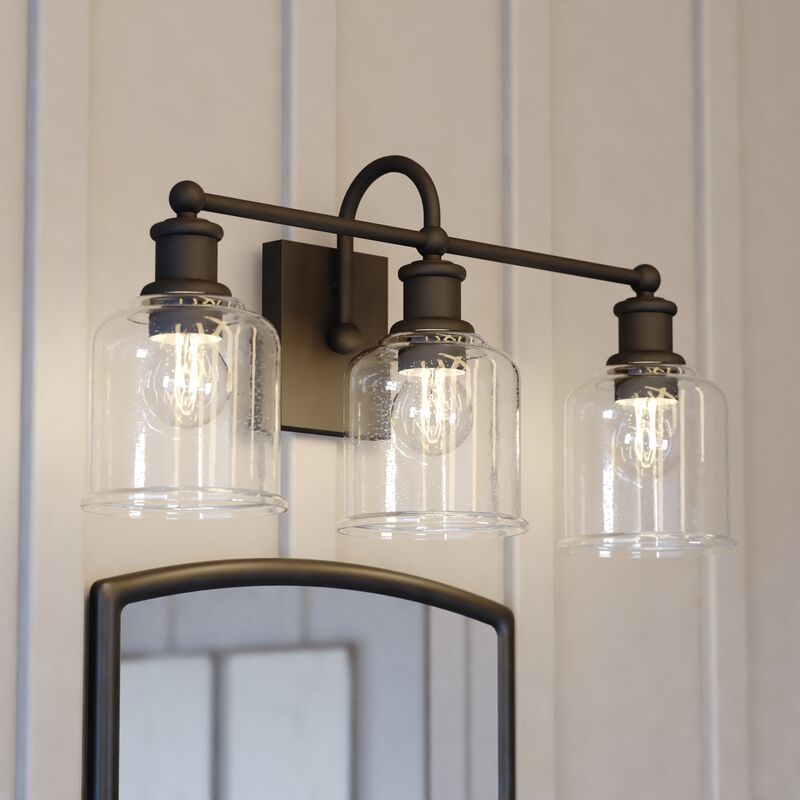 Vaxcel Northbrook 24-in. W 3 Light Vanity Matte Black