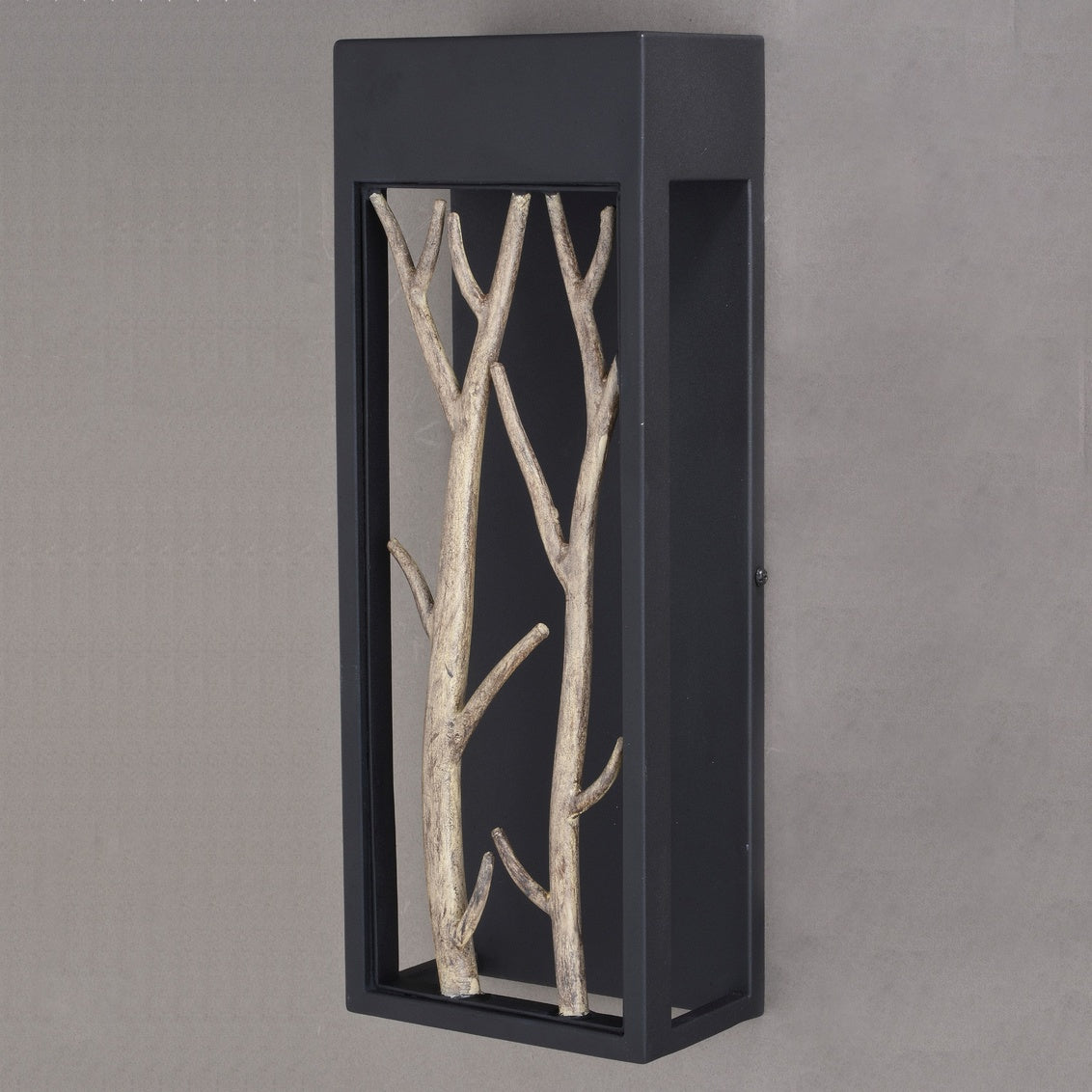 Vaxcel Ocala 1-Light LED Black Rustic Twig Outdoor Wall Sconce