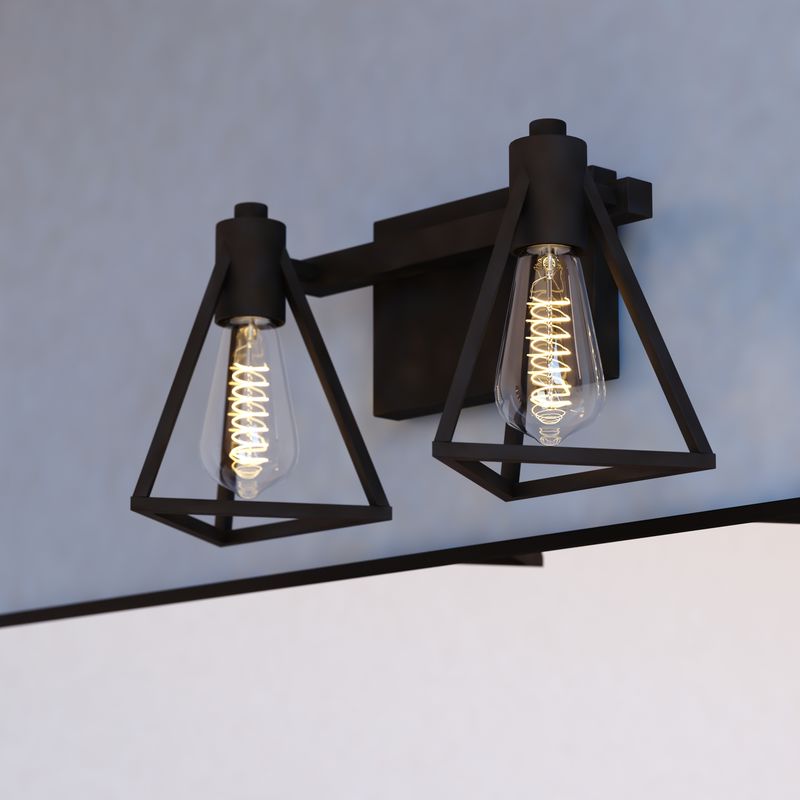 Vaxcel Ravenna 2 Light Vanity Matte Black