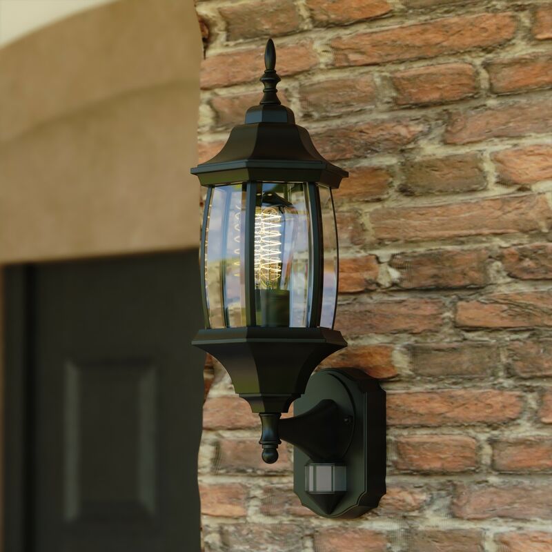 Vaxcel Rogers Park Dualux 6.5-n. Outdoor Motion Sensor Wall Light Textured Black