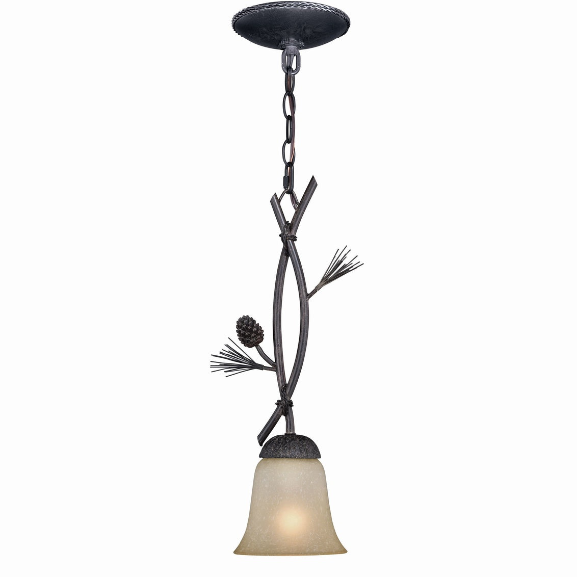 Vaxcel Sierra Bronze Rustic Pinecone Mini Pendant Ceiling Light