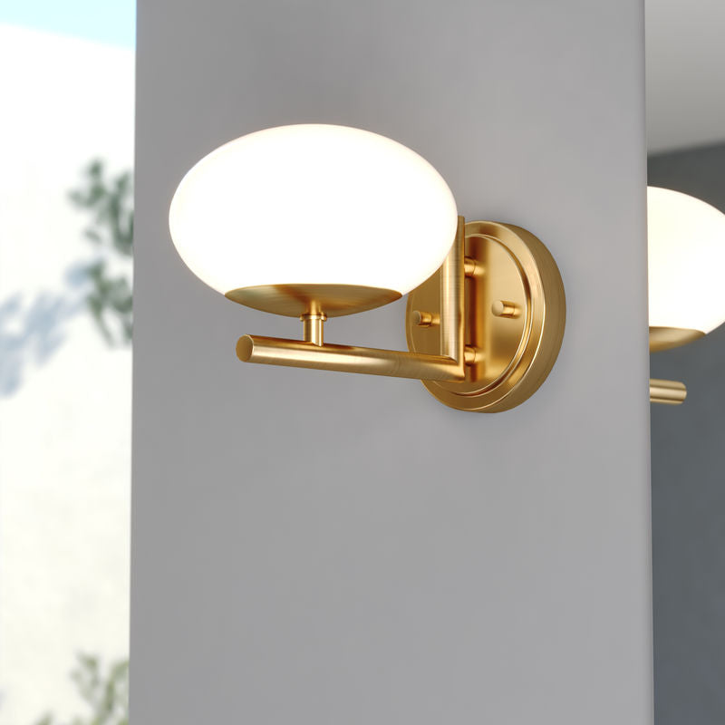 Vaxcel Sloane 1 Light Wall Light Satin Brass