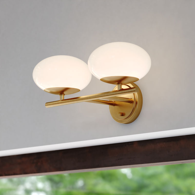 Vaxcel Sloane 2 Light Vanity Satin Brass