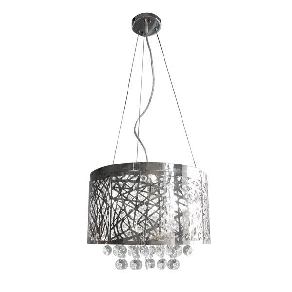 Whitfield Lighting Aileena 16" x 8" Polished Chrome 6-Light Chandelier