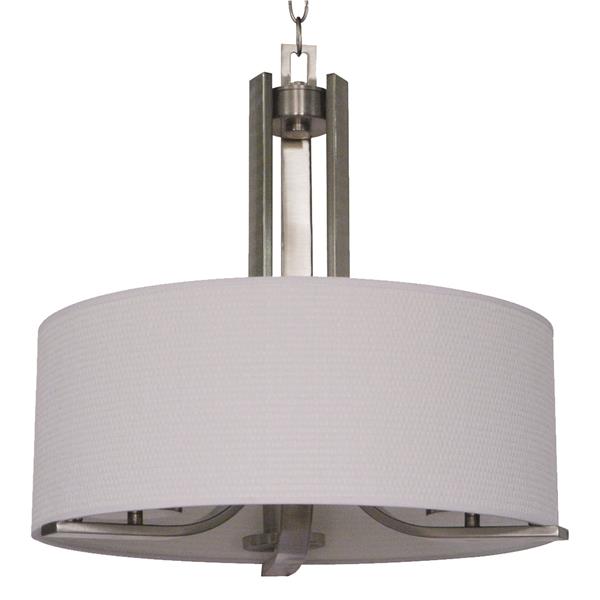 Whitfield Lighting Carmen 20" x 19" Satin Steel 3-Light Chandelier