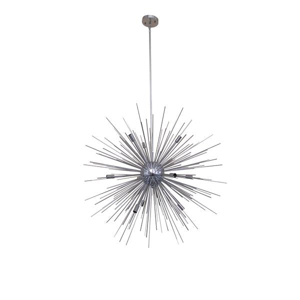 Whitfield Lighting Jennifer 36" x 36" Chrome Finish 10-Light Chandelier