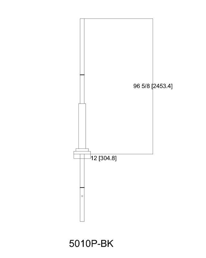 Z-Lite 12" Black Aluminum Outdoor Post