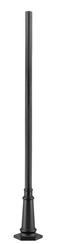 Z-Lite 12" W x 96" H Black Aluminum Outdoor Post and Hardware