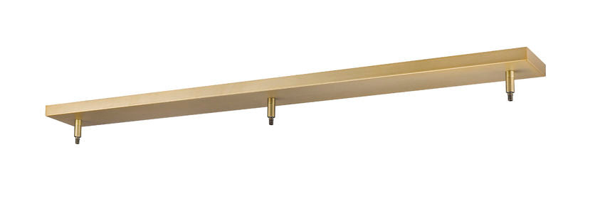 Z-Lite 5" Multi Point Canopy Heritage Brass Steel 3-Light Ceiling Plate
