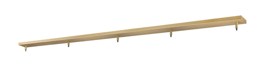 Z-Lite 5" Multi Point Heritage Brass Steel 5-Light Ceiling Plate