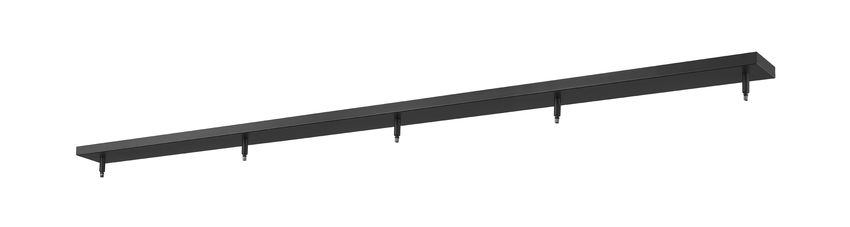 Z-Lite 5" Multi Point Matte Black Steel 5-Light Ceiling Plate